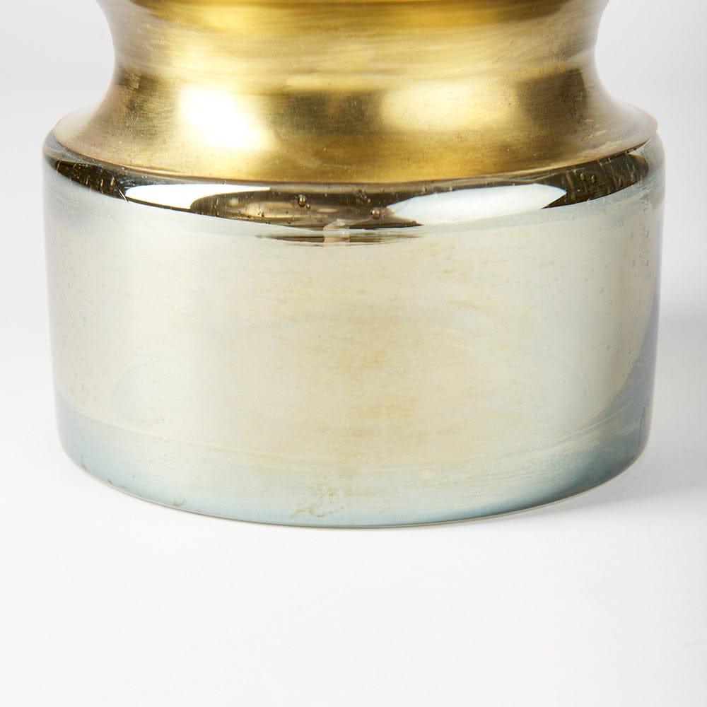 Mercana - Adriatic I Small Brushed Gold Metal Glass Vase - 67946 view 10