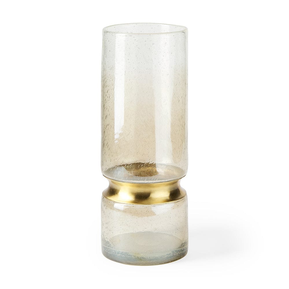 Mercana - Adriatic II Large Brushed Gold Metal Glass Vase - 67947 view 1