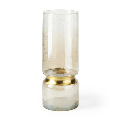 Mercana - Adriatic II Large Brushed Gold Metal Glass Vase - 67947 view 1