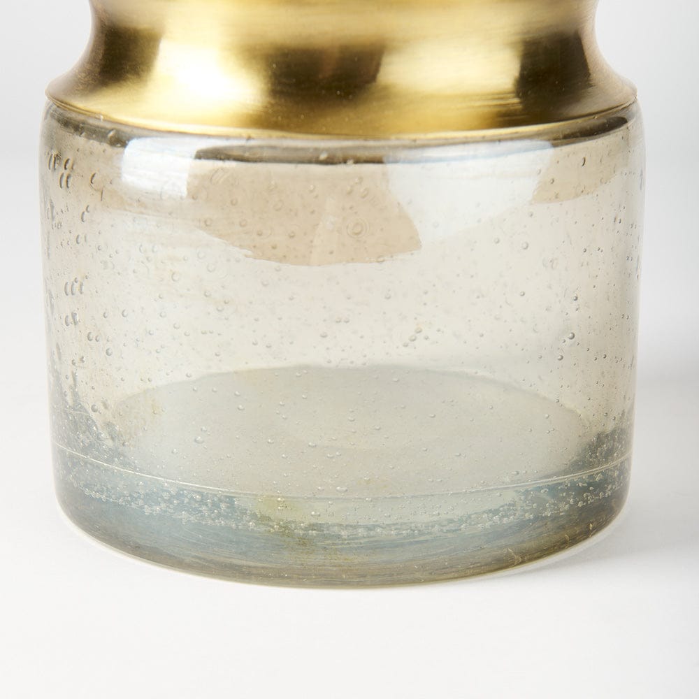 Mercana - Adriatic II Large Brushed Gold Metal Glass Vase - 67947 view 10