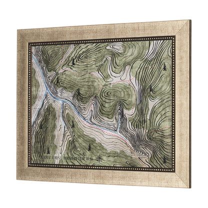 Mercana - Adventure Map by Chad Mackay a Hand Embelished Textured Framed Art Print - 15214 view 3