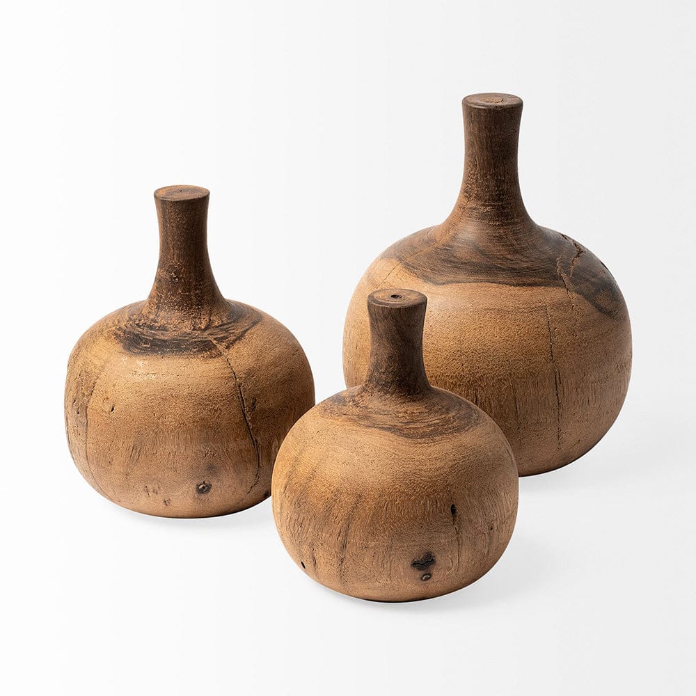 Mercana - Afra Large Solid Wood Vase Shaped Decorative Object - 68896 view 3