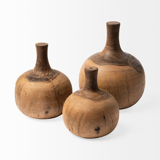 Mercana - Afra Small Solid Wood Vase Shaped Decorative Object - 68894 view 2