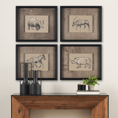 Mercana - African Animal Study II by Mercana Studio a Hand Embellished Framed Art Print - 15577 view 8