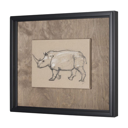 Mercana - African Animal Study IV by Mercana Studio a Hand Embellished Framed Art Print - 15579 view 2