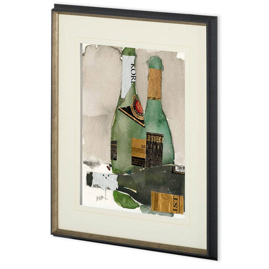 Mercana - After the Bubbly II by Samuel Dixon a Hand Embellished Textured Framed Art Print Matted under Glass - 10456 view 1
