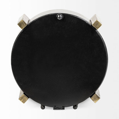 Mercana - Agar Black Metal Round Table Clock - 68732 view 4