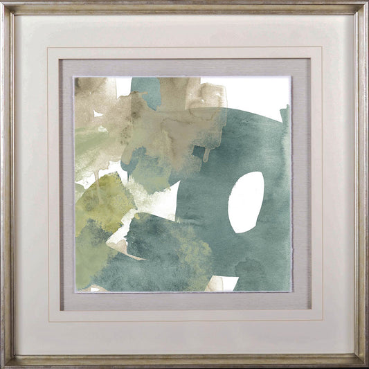 Mercana - Agate Gesture II by June Vess a Hand Embellished Textured Framed Art Print Matted under Glass - 10512 view 2