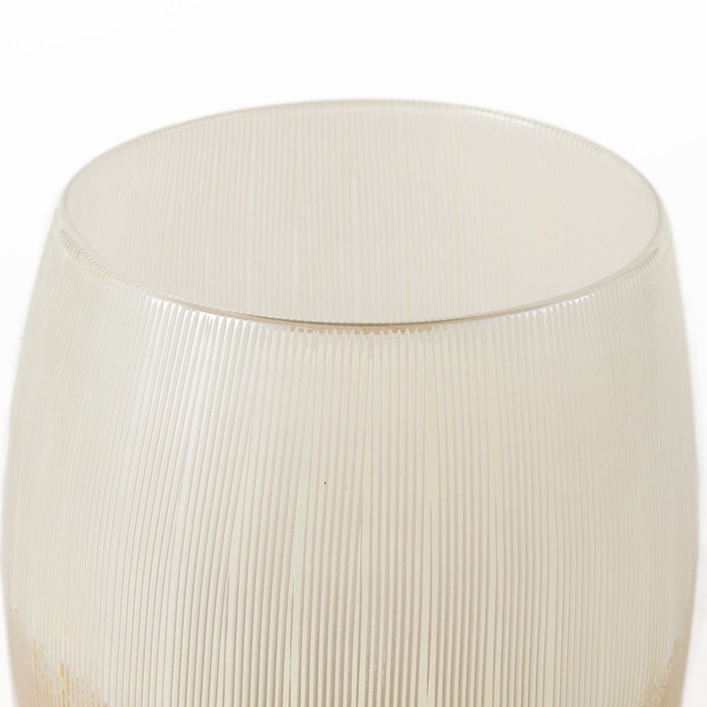 Mercana - Agnetha 8.6L x 8.6W x 9.0H Gold/Cream Ombre Glass Vase - 69549 view 4