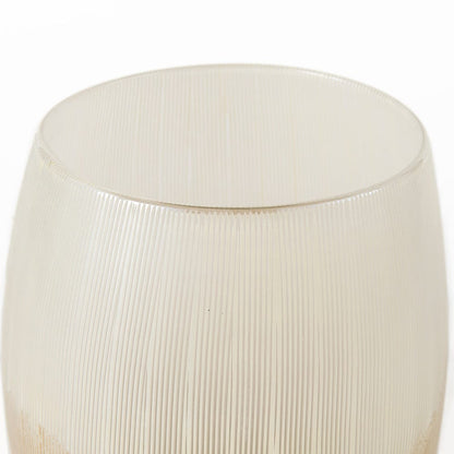 Mercana - Agnetha 8.6L x 8.6W x 9.0H Gold/Cream Ombre Glass Vase - 69549 view 4