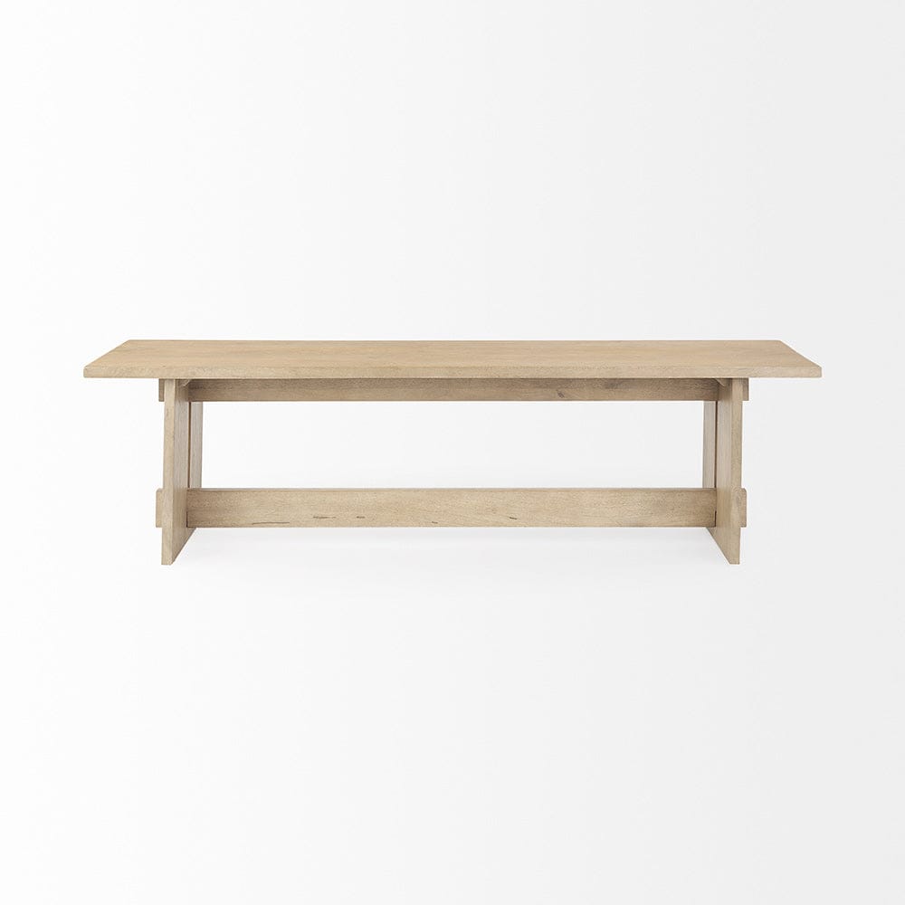Mercana - Aida 18H Light Brown Wood Dining Bench - 69196 view 2