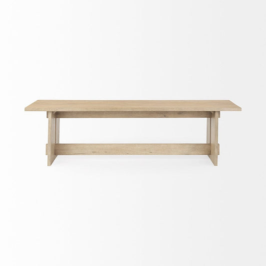 Mercana - Aida 18H Light Brown Wood Dining Bench - 69196 view 2