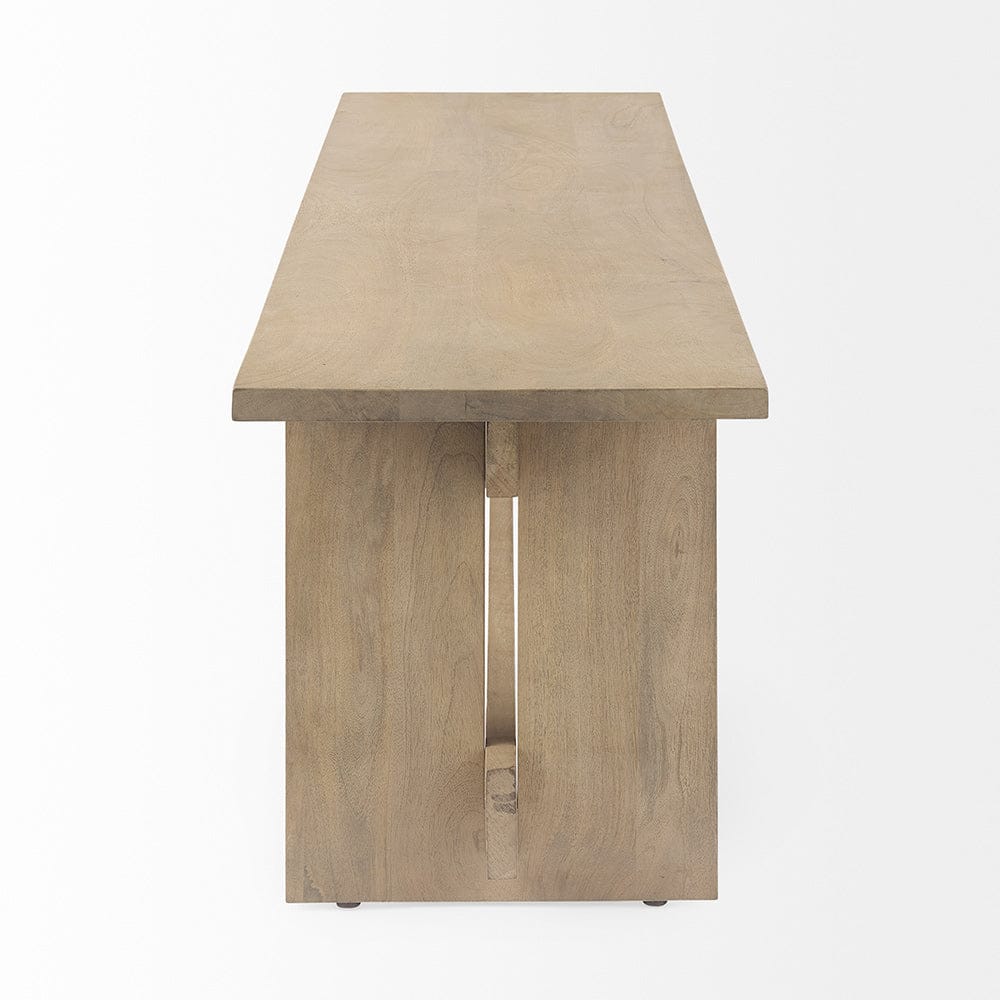 Mercana - Aida 18H Light Brown Wood Dining Bench - 69196 view 3