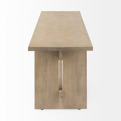 Mercana - Aida 18H Light Brown Wood Dining Bench - 69196 view 3