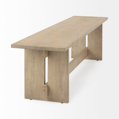 Mercana - Aida 18H Light Brown Wood Dining Bench - 69196 view 4