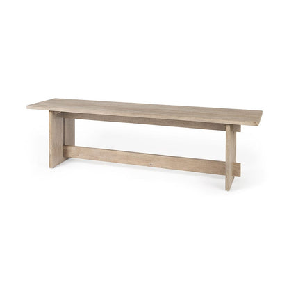 Mercana - Aida 18H Light Gray Wood Dining Bench - 69195 view 1