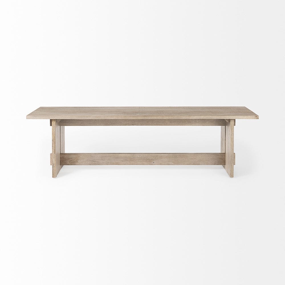 Mercana - Aida 18H Light Gray Wood Dining Bench - 69195 view 2