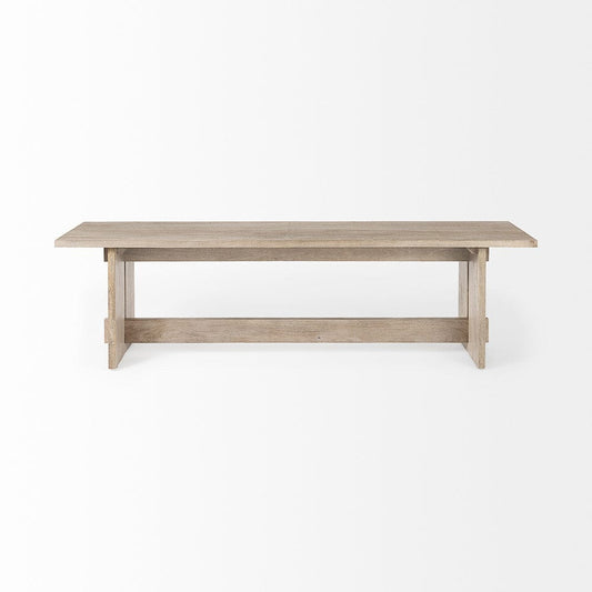 Mercana - Aida 18H Light Gray Wood Dining Bench - 69195 view 2