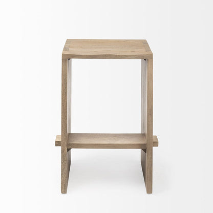 Mercana - Aida 26" Seat Height Light Brown Wood Counter Stool - 69193 view 2