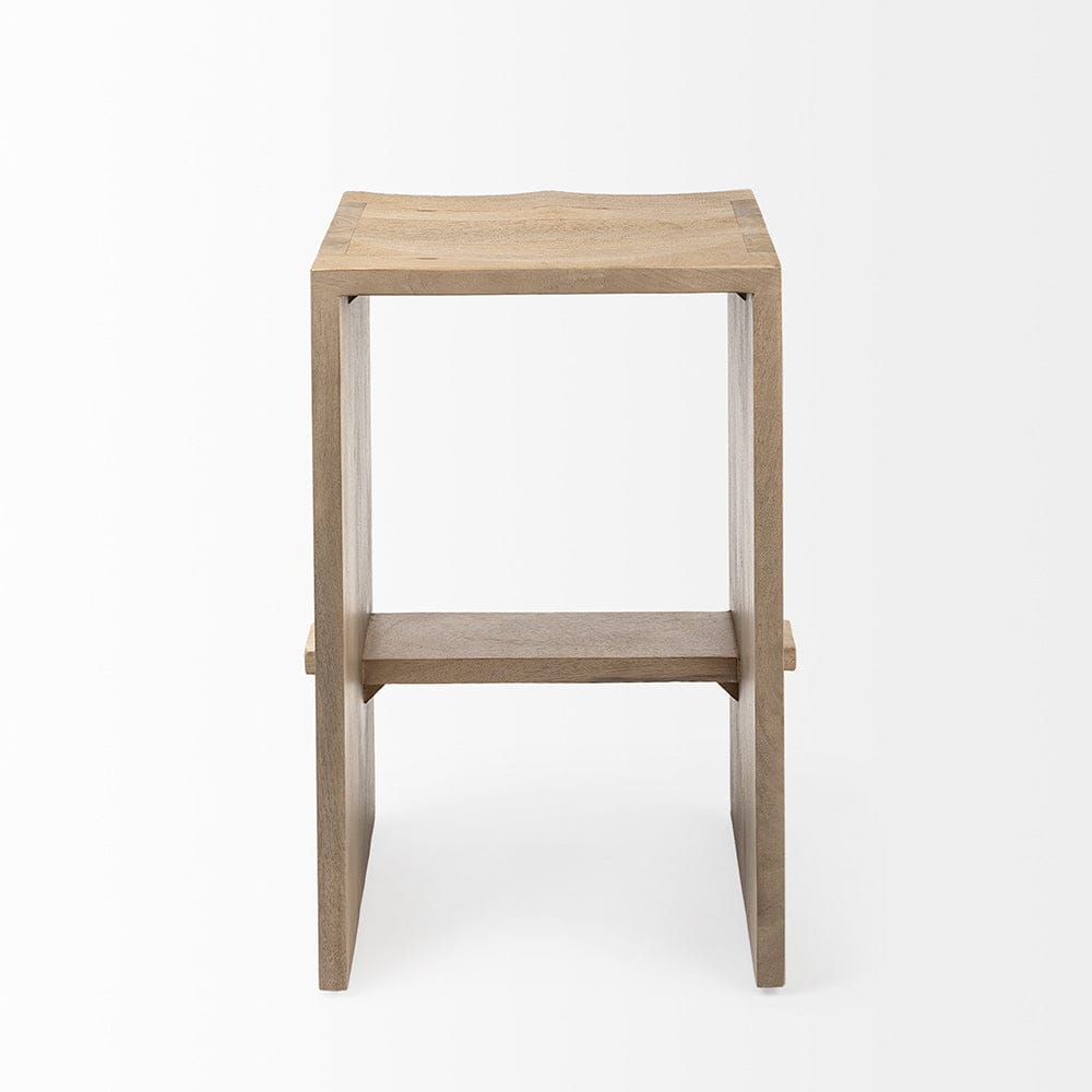 Mercana - Aida 26" Seat Height Light Brown Wood Counter Stool - 69193 view 4