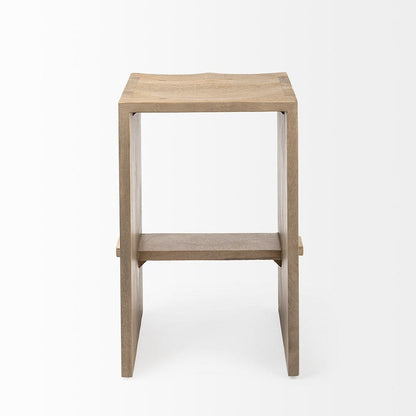Mercana - Aida 26" Seat Height Light Brown Wood Counter Stool - 69193 view 4