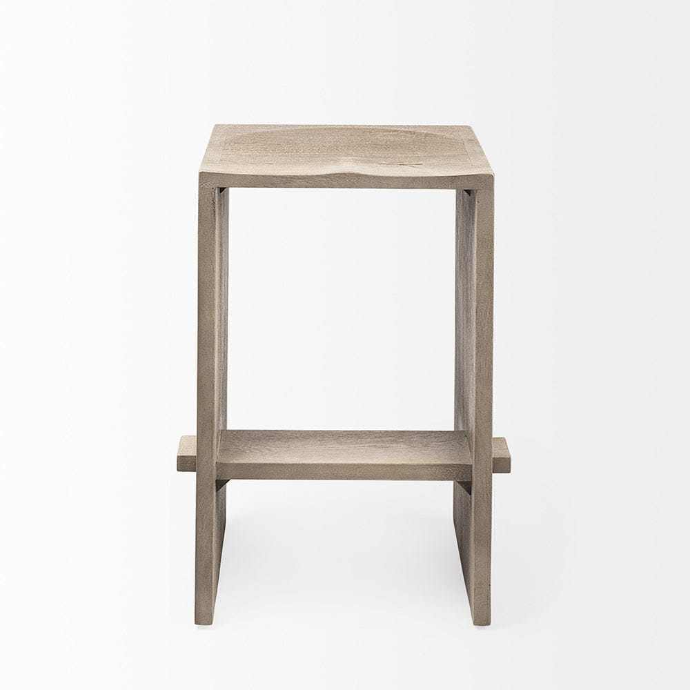Mercana - Aida 26" Seat Height Light Gray Wood Counter Stool - 69192 view 2