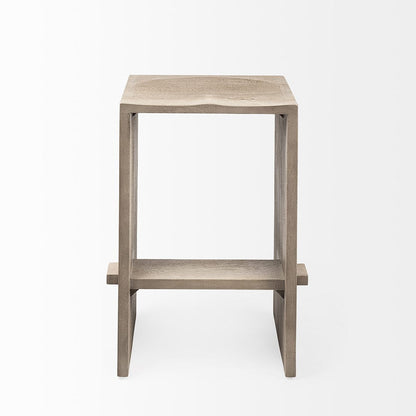 Mercana - Aida 26" Seat Height Light Gray Wood Counter Stool - 69192 view 2