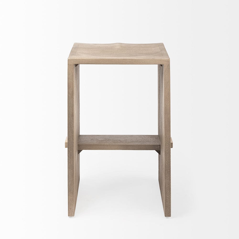 Mercana - Aida 26" Seat Height Light Gray Wood Counter Stool - 69192 view 4