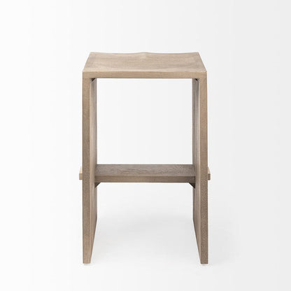 Mercana - Aida 26" Seat Height Light Gray Wood Counter Stool - 69192 view 4
