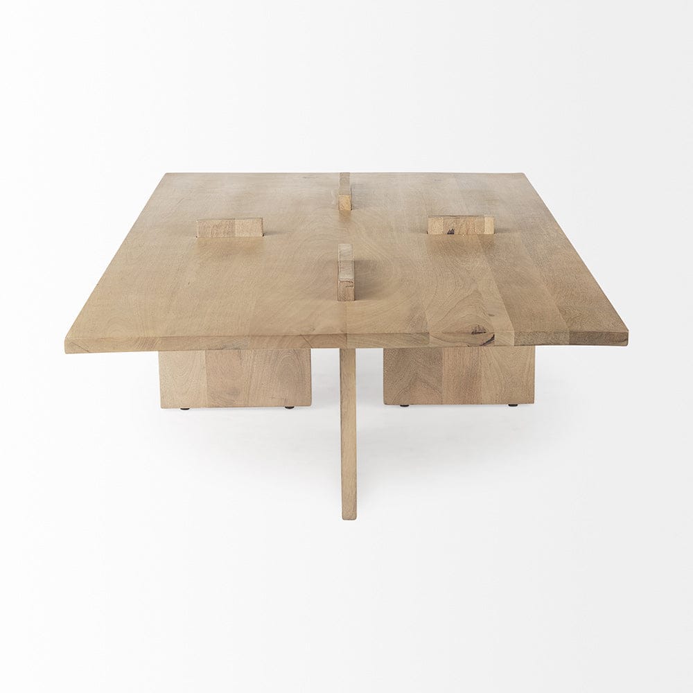 Mercana - Aida 56 x 34 Rectangular Light Brown Wood Coffee Table - 69186 view 3