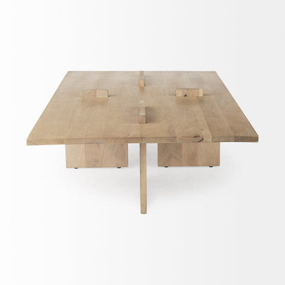 Mercana - Aida 56 x 34 Rectangular Light Brown Wood Coffee Table - 69186 view 3