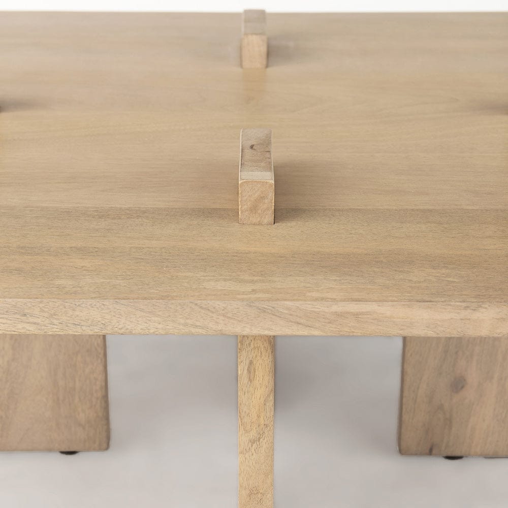 Mercana - Aida 56 x 34 Rectangular Light Brown Wood Coffee Table - 69186 view 6