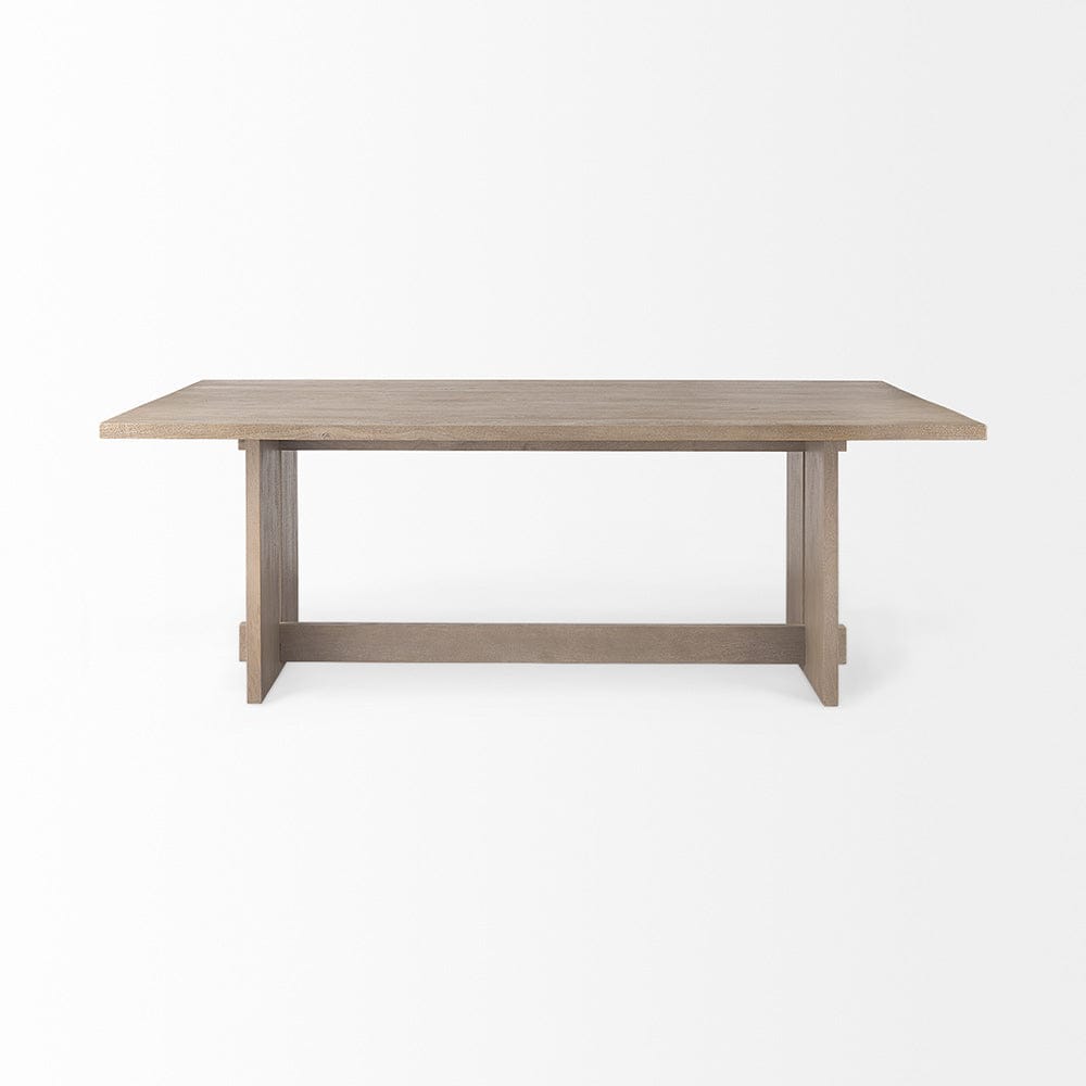 Mercana - Aida 84L Light Gray Wood Dining Table - 69199 view 6