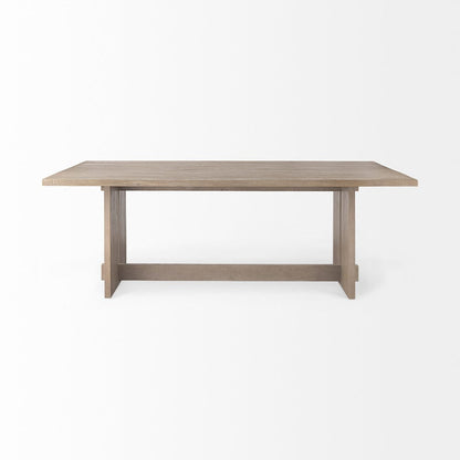 Mercana - Aida 84L Light Gray Wood Dining Table - 69199 view 6