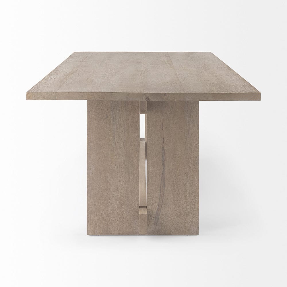 Mercana - Aida 84L Light Gray Wood Dining Table - 69199 view 7