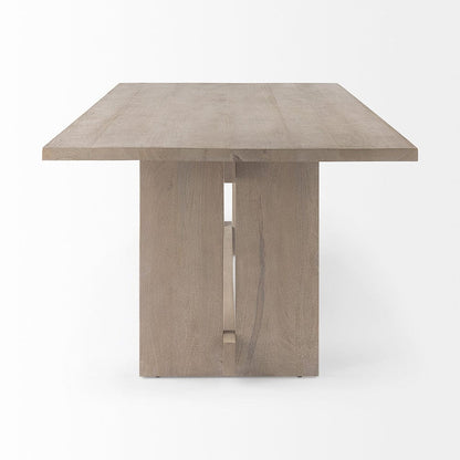 Mercana - Aida 84L Light Gray Wood Dining Table - 69199 view 7