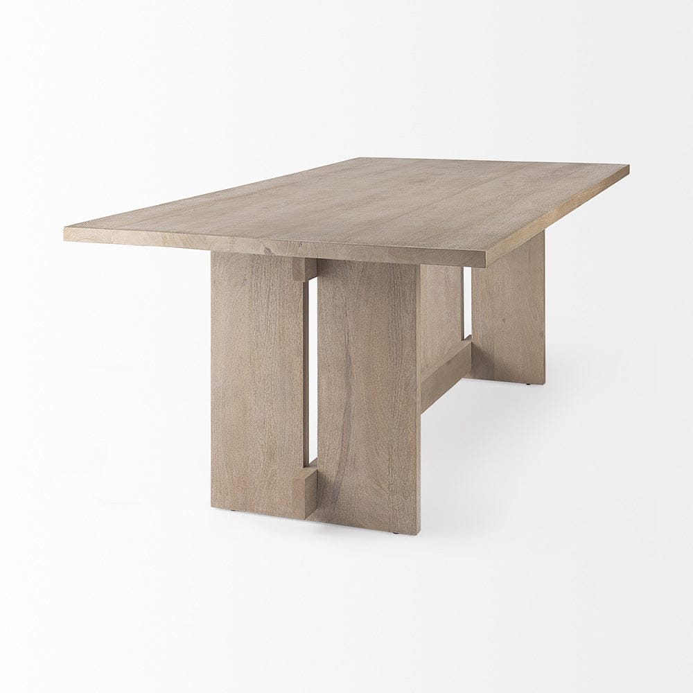 Mercana - Aida 84L Light Gray Wood Dining Table - 69199 view 8