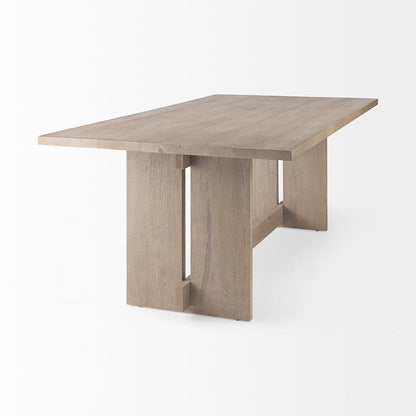 Mercana - Aida 84L Light Gray Wood Dining Table - 69199 view 8