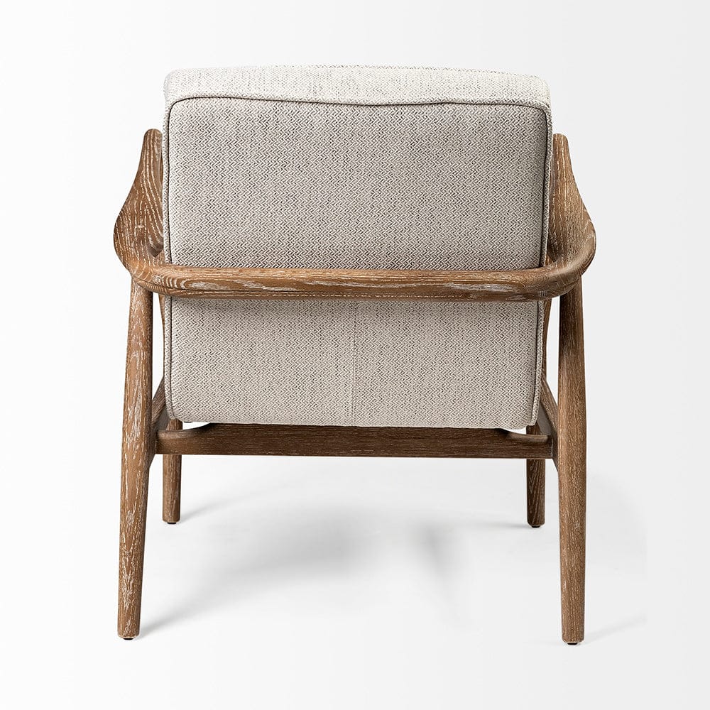 Mercana - Ajax II Cream Fabric W/ Brown Wooden Frame Accent Chair - 68705 view 4