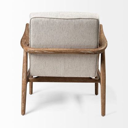 Mercana - Ajax II Cream Fabric W/ Brown Wooden Frame Accent Chair - 68705 view 4