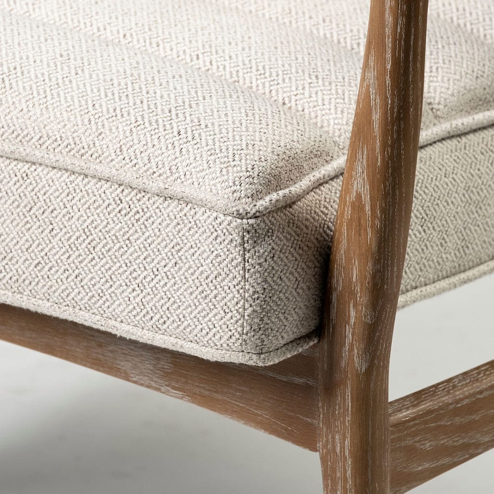 Mercana - Ajax II Cream Fabric W/ Brown Wooden Frame Accent Chair - 68705 view 8