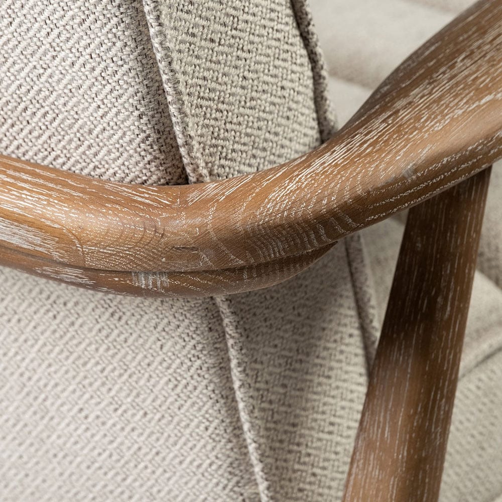 Mercana - Ajax II Cream Fabric W/ Brown Wooden Frame Accent Chair - 68705 view 9