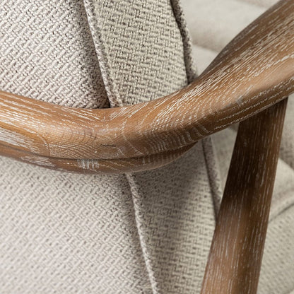 Mercana - Ajax II Cream Fabric W/ Brown Wooden Frame Accent Chair - 68705 view 9