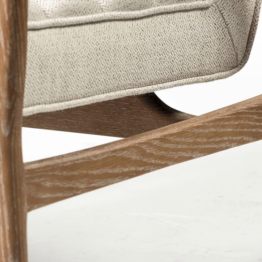 Mercana - Ajax II Cream Fabric W/ Brown Wooden Frame Accent Chair - 68705 view 10