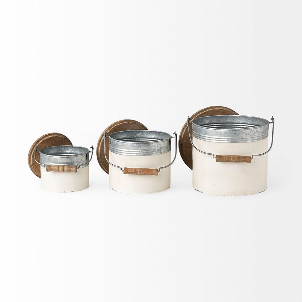 Mercana - Alani White Metal Storage Boxes (Set of 3) - 68965_CLOSEOUT view 3
