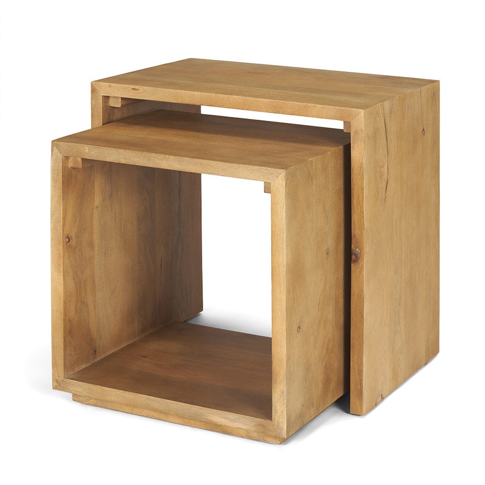 Mercana - Alanna 22.0L x 15.0W x 22.0H Brown Wood Nesting Accent Tables (Set of 2) - 69944 view 1