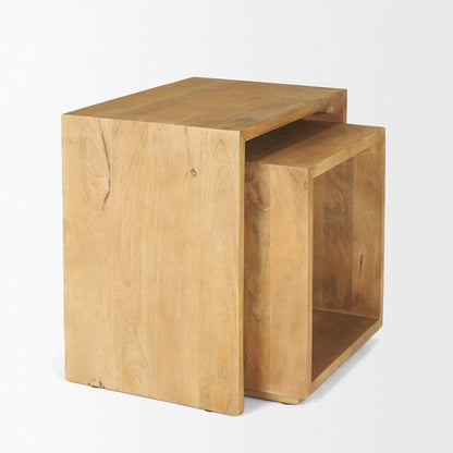 Mercana - Alanna 22.0L x 15.0W x 22.0H Brown Wood Nesting Accent Tables (Set of 2) - 69944 view 5