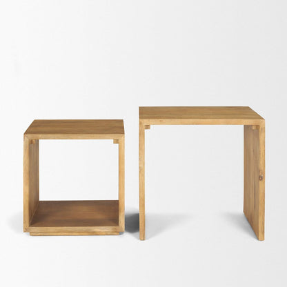 Mercana - Alanna 22.0L x 15.0W x 22.0H Brown Wood Nesting Accent Tables (Set of 2) - 69944 view 6