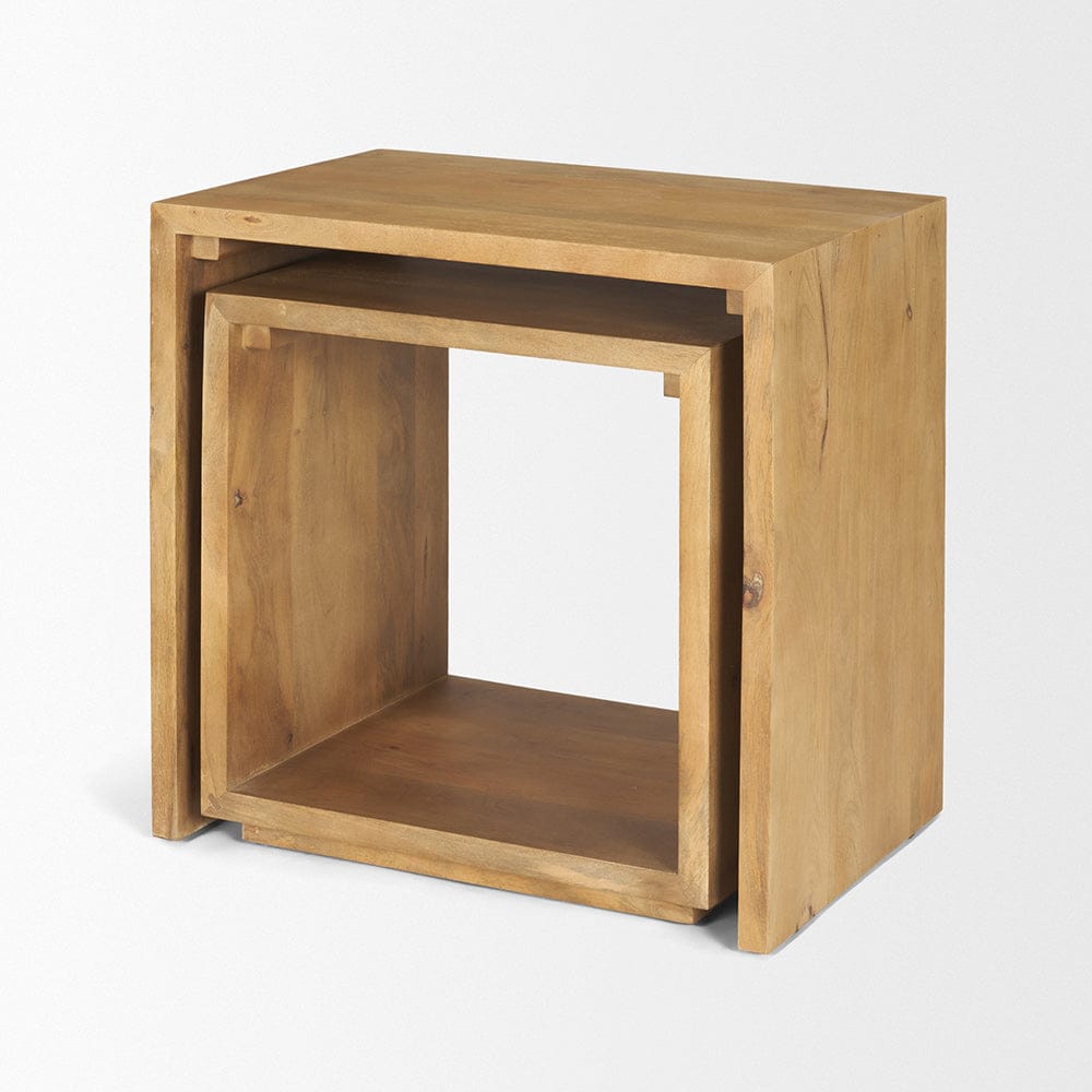 Mercana - Alanna 22.0L x 15.0W x 22.0H Brown Wood Nesting Accent Tables (Set of 2) - 69944 view 7