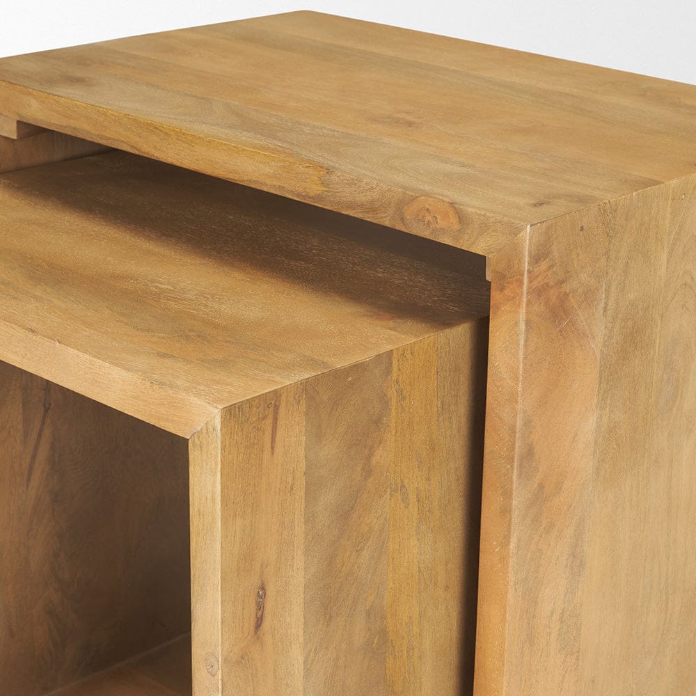 Mercana - Alanna 22.0L x 15.0W x 22.0H Brown Wood Nesting Accent Tables (Set of 2) - 69944 view 9